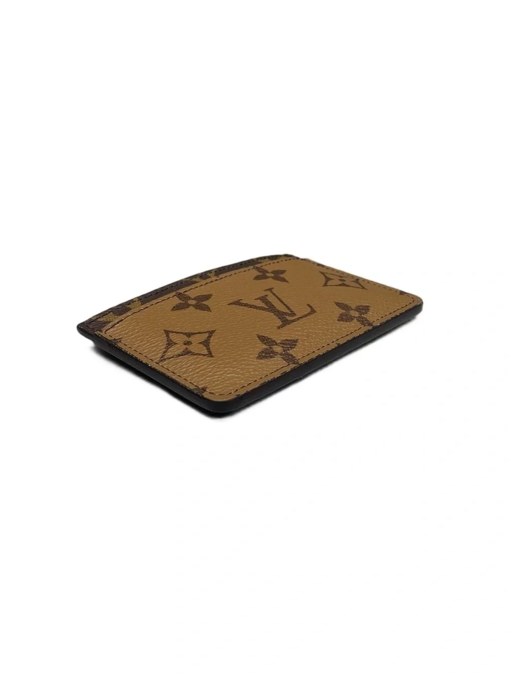 Louis Vuitton Monogram Card Holder Key Pouch Wallet Reverse Monogram